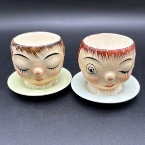 VINTAGE LEFTON EGG CUP ANTHROPOMORPHIC
